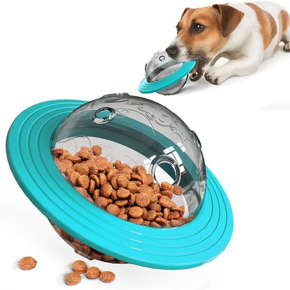 Flying Saucer Treat Dispensing Dog Toy