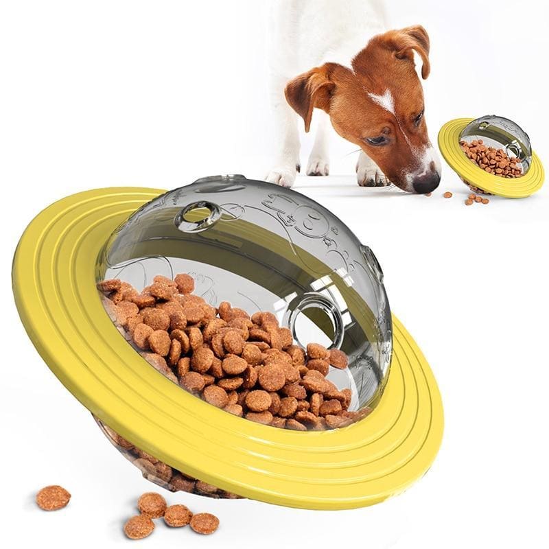 Flying Saucer Treat Dispensing Dog Toy