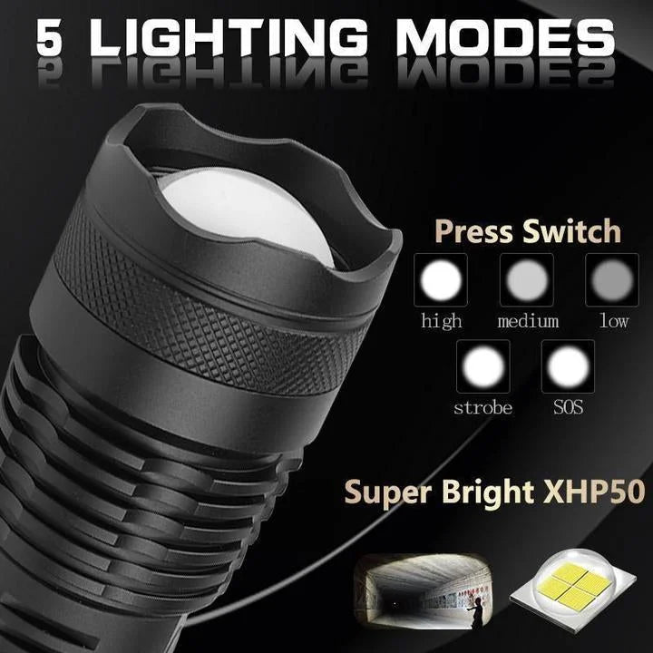 90000 Lumens Xhp50.2 Most Powerful Flashlight