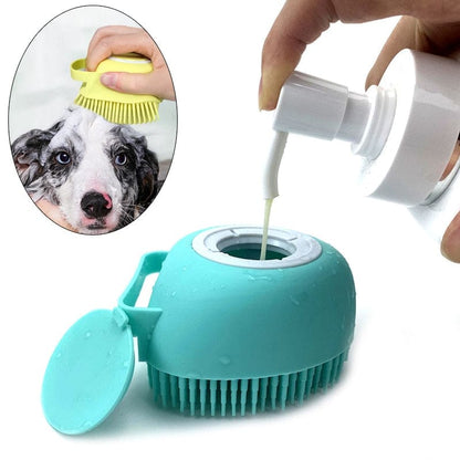 Pet-Friendly Silicone Dog and Cat Bath Massage Brush
