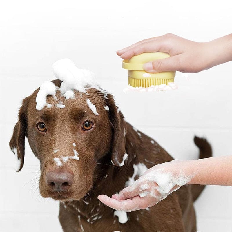 Pet-Friendly Silicone Dog and Cat Bath Massage Brush