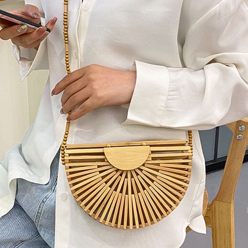 Designer Bamboo Handbag and Shoulder Bag for Women